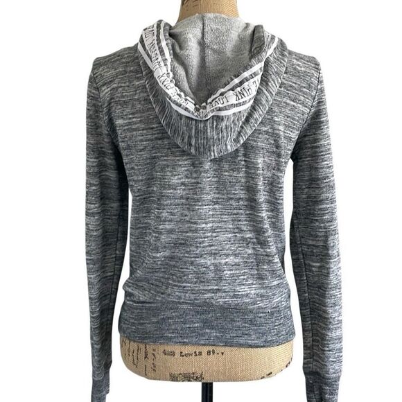 EUC Victoria Secret PINK Heather Gray Hooded 1/4 Zip Sweatshirt - XS - Picture 4 of 8